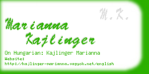 marianna kajlinger business card